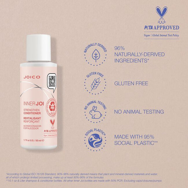 Build fortitude for the future with the Conditioner that strengthens and detangles, prevents damage, reduces frizz, and boosts big-time shine. With 96% naturally-derived, Vegan ingredients and sustainable packaging, this daily product makes a world of difference.