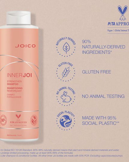 This compassionate cleanser fortifies tired strands with powerful Coconut and Abyssinian Oils, preventing breakage, amping up softness, shine, and bounce. With 90% naturally-derived, Vegan ingredients and sustainable packaging, it makes a world of difference.