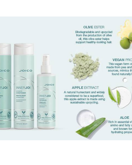 The Joico InnerJoi Hydrate Trio Pack is a comprehensive hair care solution designed to nourish and hydrate your hair.