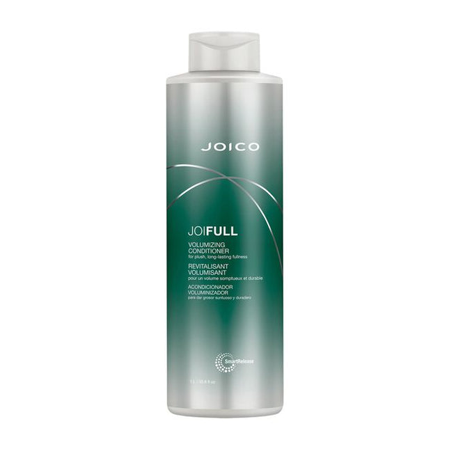 Creating full, airy, luxurious volume, JoiFULL Volumizing Conditioner’s lightweight formula detangles and amps up fine strands for instant “wow” body, humidity protection, mega shine, and stronger strands every time you use it.