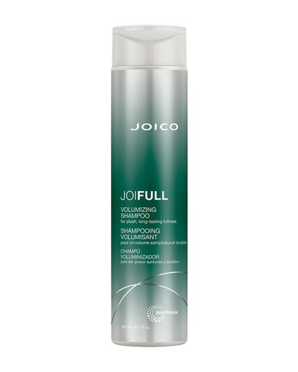 Offering a 24-hour volume boost and luxe lather, JoiFULL Volumizing Shampoo rinses away the oil and dirt that weigh down fine strands, delivering body, mega fullness, and shine, along protection from humidity.