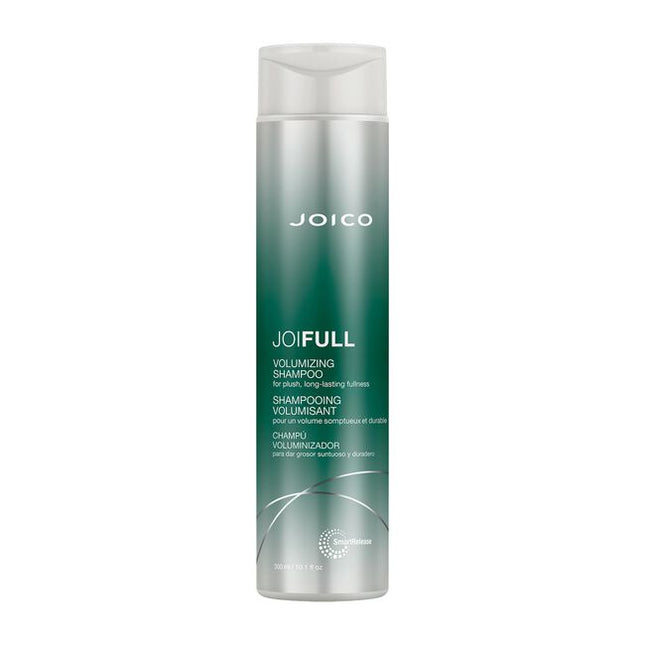 Offering a 24-hour volume boost and luxe lather, JoiFULL Volumizing Shampoo rinses away the oil and dirt that weigh down fine strands, delivering body, mega fullness, and shine, along protection from humidity.