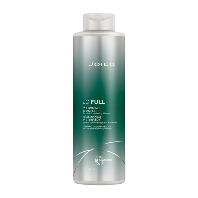 Offering a 24-hour volume boost and luxe lather, JoiFULL Volumizing Shampoo rinses away the oil and dirt that weigh down fine strands, delivering body, mega fullness, and shine, along protection from humidity.