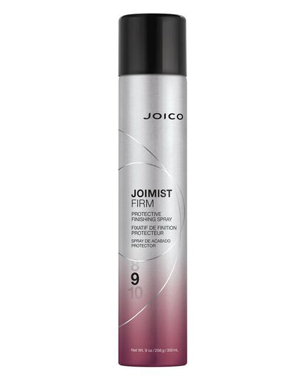 JoiMist Firm Protective Finishing Spray locks in style without a bulletproof, tacky layer; giving you movement, flexibility, and serious, Level-9, all-day hold while protecting hair from frizz, humidity, and damage.