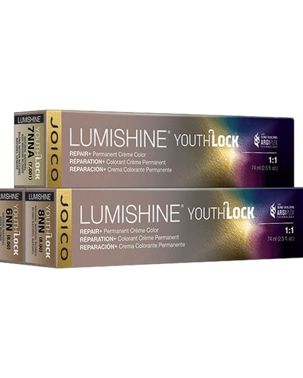 Unlock hair’s youth potential with NEW LumiShine® YouthLock, Joico’s first collagen-infused permanent crème color. Harnessing the fountain of youth-like properties of Collagen—known to keep skin youthfully plump and improve skin elasticity and hydration—this innovative formula helps revitalize strands and lock in the look and feel of younger-looking hair. With just one color service: Hair springs back with renewed bounce,* body,* and signature LumiShine shine.** Resilience returns. Smoothness and softness**