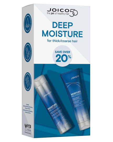 Deeply nourish, soften, and smooth thick/coarse, dry hair.

Moisture Recovery Duo Includes:

(1) - Moisture Recovery Moisturizing Shampoo, 10.1 fl. oz.
(1) - Moisture Recovery Moisturizing Conditioner, 8.5 fl. oz.
