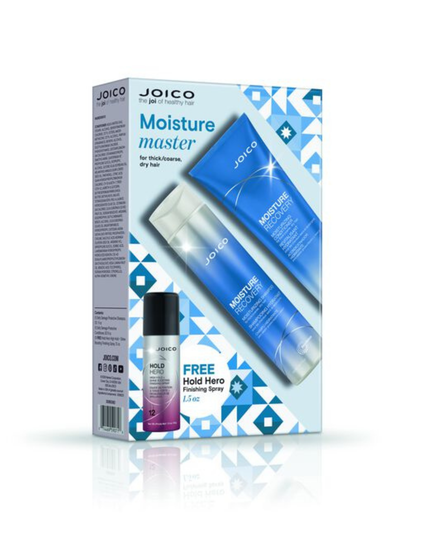 Moisture Recovery Duo Includes:
(1) - Moisture Recovery Shampoo, 10.1 fl. oz.
(1) - Moisture Recovery Conditioner, 8.5 fl. oz.
(1) - Hold Hero Finishing Spray, 1.5 oz.