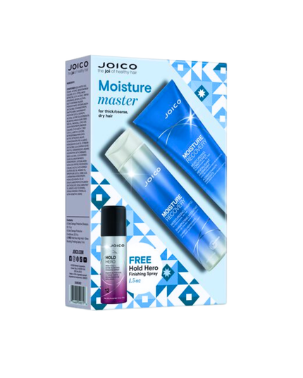Moisture Recovery Duo Includes:
(1) - Moisture Recovery Shampoo, 10.1 fl. oz.
(1) - Moisture Recovery Conditioner, 8.5 fl. oz.
(1) - Hold Hero Finishing Spray, 1.5 oz.
