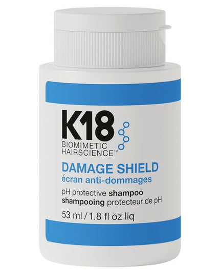 A color-safe, pH-optimized shampoo with the patented K18PEPTIDE™ to effectively cleanse while maintaining hair health and protecting hair from damage. pH-optimized formula helps reduce excess swelling of the hair cuticle during washing to help prevent frizz, preserve color, and enhance shine. Scalp microbiome-friendly and gentle enough to use every time you cleanse.