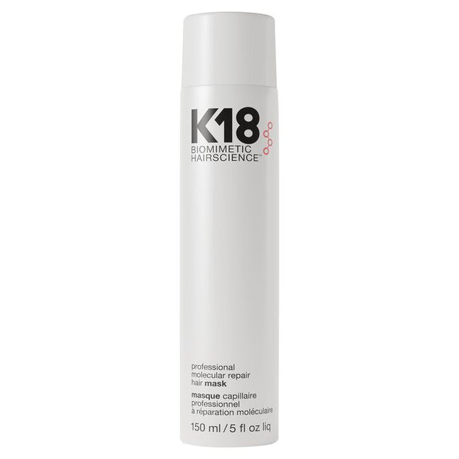 This leave-in treatment mask repairs hair damage and restores hair to a healthy state after salon services. Powered by the K18PEPTIDE™ to reconnect broken polypeptide chains and disulfide bonds to renew strength and elasticity in just 4 minutes. This mask is clinically proven to repair damage from bleach* + color*, chemical services*, and heat* for immediate + lasting results. Cream-based format helps soften, smooth, and condition hair.