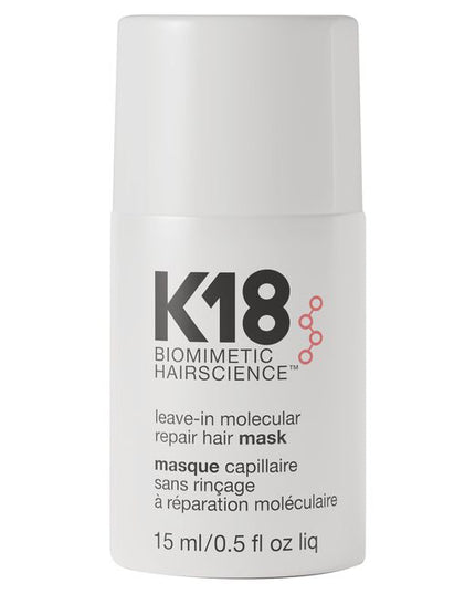 This leave-in treatment mask repairs hair damage and restores hair to a healthy state after salon services. Powered by the K18PEPTIDE™ to reconnect broken polypeptide chains and disulfide bonds to renew strength and elasticity in just 4 minutes. This mask is clinically proven to repair damage from bleach* + color*, chemical services*, and heat* for immediate + lasting results. Cream-based format helps soften, smooth, and condition hair.