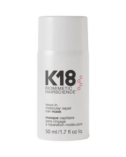 This leave-in treatment mask repairs hair damage and restores hair to a healthy state after salon services. Powered by the K18PEPTIDE™ to reconnect broken polypeptide chains and disulfide bonds to renew strength and elasticity in just 4 minutes. This mask is clinically proven to repair damage from bleach* + color*, chemical services*, and heat* for immediate + lasting results. Cream-based format helps soften, smooth, and condition hair.