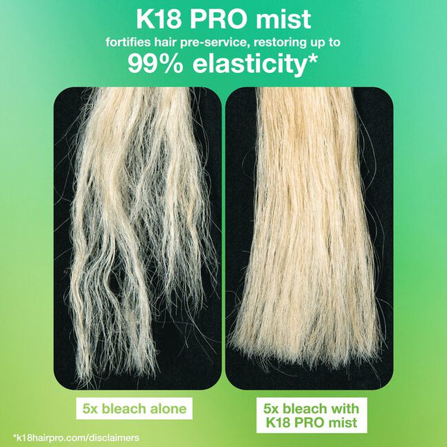 This leave-in treatment mask repairs hair damage and restores hair to a healthy state after salon services. Powered by the K18PEPTIDE™ to reconnect broken polypeptide chains and disulfide bonds to renew strength and elasticity in just 4 minutes. This mask is clinically proven to repair damage from bleach* + color*, chemical services*, and heat* for immediate + lasting results. Cream-based format helps soften, smooth, and condition hair.