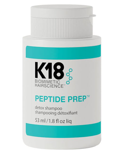 A color-safe, non-stripping clarifying shampoo with the K18PEPTIDE™ to gently but effectively remove 99% product buildup*, 95% sebum* + 76% copper* for detoxified, refreshed hair.