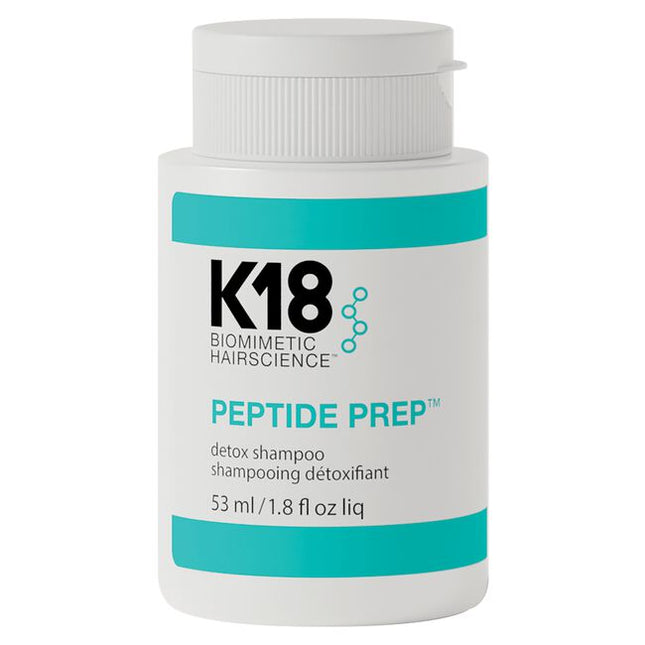 A color-safe, non-stripping clarifying shampoo with the K18PEPTIDE™ to gently but effectively remove 99% product buildup*, 95% sebum* + 76% copper* for detoxified, refreshed hair.