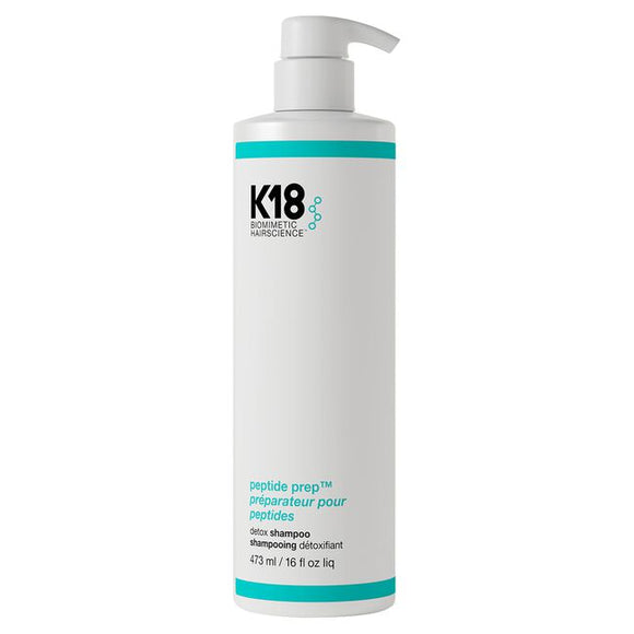 A color-safe, non-stripping clarifying shampoo with the K18PEPTIDE™ to gently but effectively remove 99% product buildup*, 95% sebum* + 76% copper* for detoxified, refreshed hair.