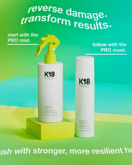This leave-in, lightweight mist repairs existing damage to strengthen hair’s defenses and make it more resilient prior to salon services. This PRO-exclusive product helps services apply and perform better, leaves hair healthier, and color lasts longer. Works in just 4 minutes in a convenient spray-on format.