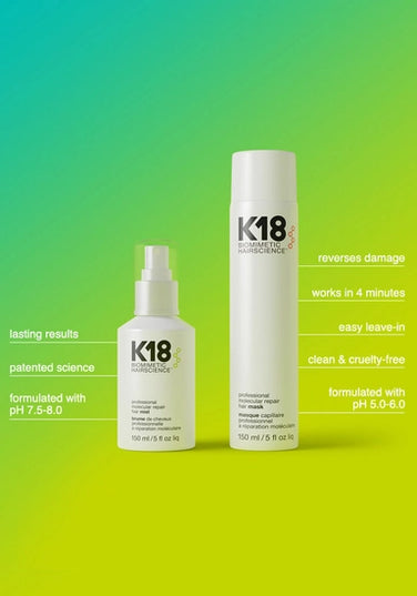 Made to be used as part of the K18 PRO service (K18 PRO Mist + K18 PRO Mask)