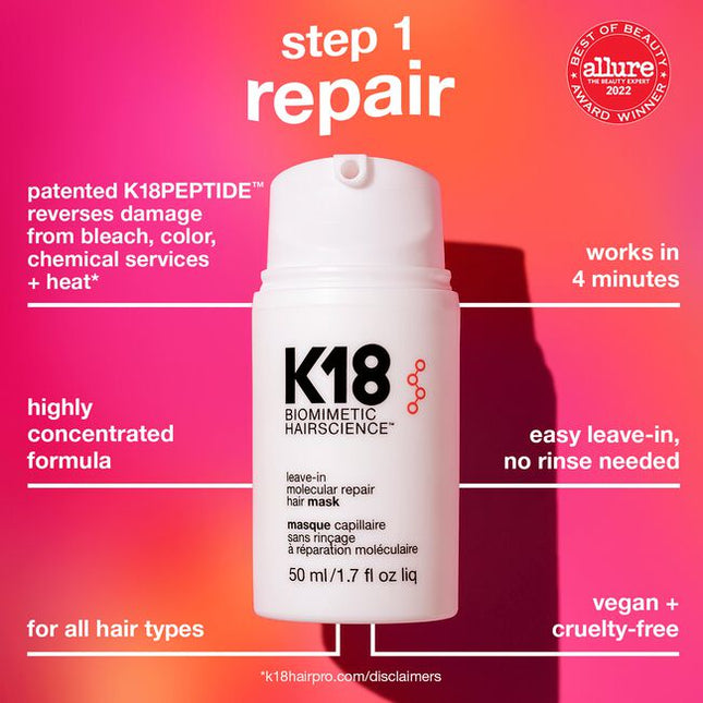 Mini trio repairs damage, heat protects + conditions, and weightlessly lifts for voluminous hair—and less breakage.