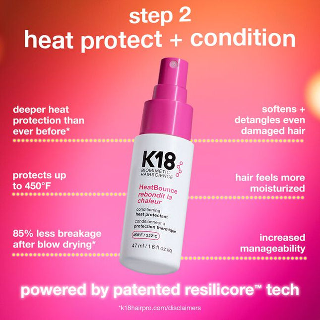 Mini trio repairs damage, heat protects + conditions, and weightlessly lifts for voluminous hair—and less breakage.