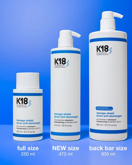 A color-safe, pH-optimized shampoo with the patented K18PEPTIDE™ to effectively cleanse while maintaining hair health and protecting hair from damage. pH-optimized formula helps reduce excess swelling of the hair cuticle during washing to help prevent frizz, preserve color, and enhance shine. Scalp microbiome-friendly and gentle enough to use every time you cleanse.