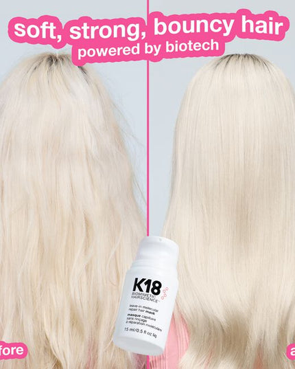 The Repair, Protect + Smooth Kit Includes:
(1) - Leave-In Molecular Repair Hair Mask, 1.7 fl. oz.
(1) - HeatBounce Conditioning Heat Protectant, 1.6 fl. oz.
(1) - Molecular Repair Hair Oil, 0.34 fl. oz.