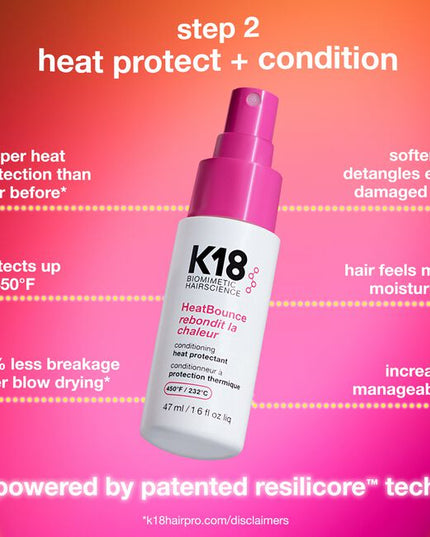 The Repair, Protect + Smooth Kit Includes:
(1) - Leave-In Molecular Repair Hair Mask, 1.7 fl. oz.
(1) - HeatBounce Conditioning Heat Protectant, 1.6 fl. oz.
(1) - Molecular Repair Hair Oil, 0.34 fl. oz.