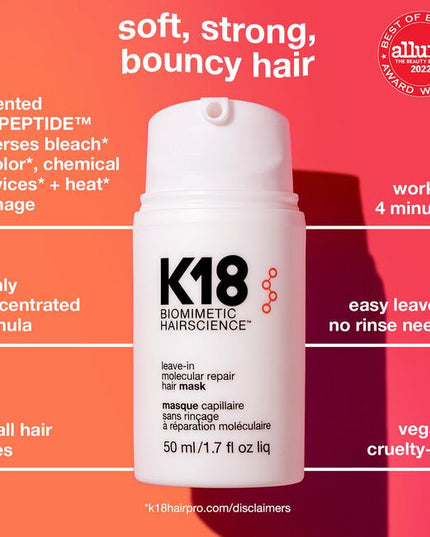 The Repair + Refresh Kit Includes:

(1) - Leave-In Molecular Repair Hair Mask, 1.7 fl. oz.
(1) - AirWash Dry Shampoo, 1.6 fl. oz.