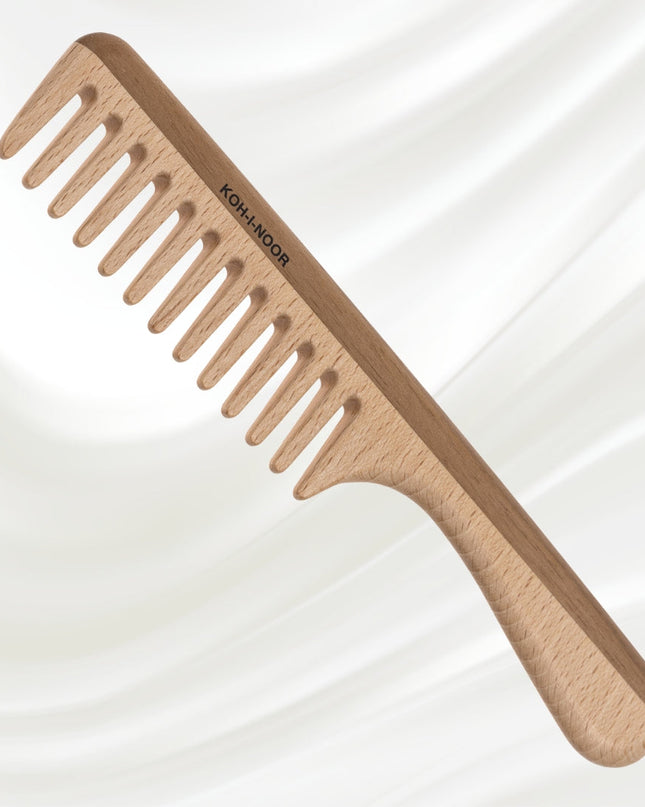 Use this exquisite comb to smooth out coarse and thick hair. Handcrafted, its teeth are expertly carved and refined to help detangle and style hair. Always gentle, this comb is durable and will keep your hair looking its best.