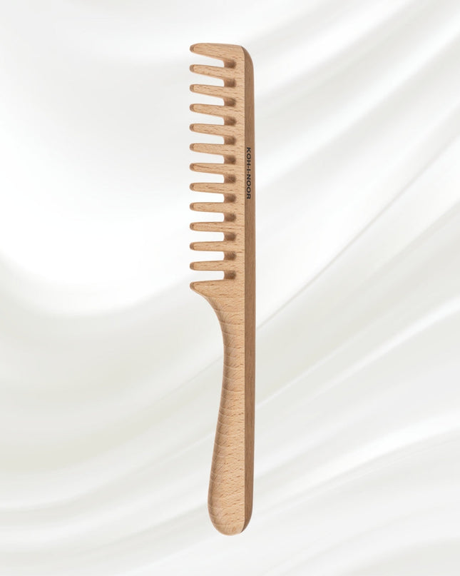 Use this exquisite comb to smooth out coarse and thick hair. Handcrafted, its teeth are expertly carved and refined to help detangle and style hair. Always gentle, this comb is durable and will keep your hair looking its best.