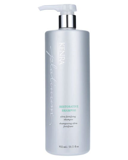 Kenra Platinum Restorative Shampoo targets and deeply penetrates even the most damaged hair cuticles with Keratin Amino Acid technology to restore broken hair bonds from within. Instantly fortifies to restore smoothness, suppleness, & shine.