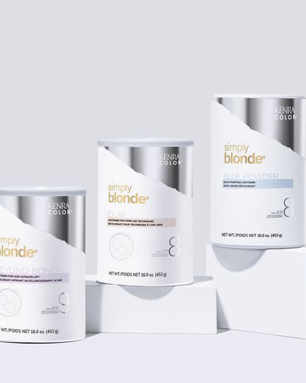 Kenra Color Simply Blonde Blue Powder Lightener is a multi-purpose blue base lightener. Blonding you can trust.