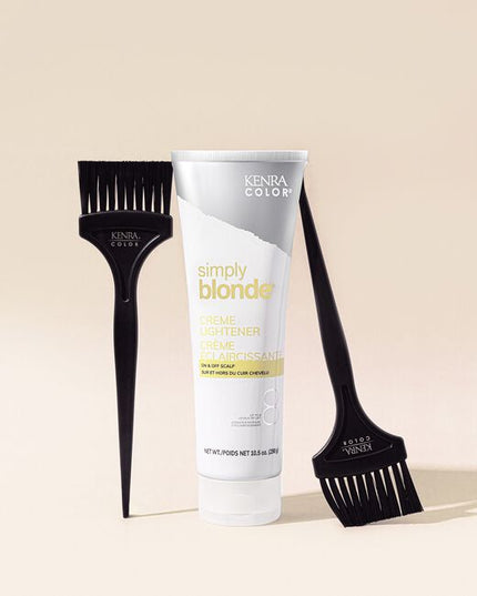 Kenra Color® Simply Blonde® Creme Lightener is a multi-purpose cream-based lightener.

Kenra is a purely professional brand dedicated to understanding and serving today’s stylists. Their passion is developing best-in-class innovations, delivering superior and reliable results. Kenra Professional strives to elevate the stylists’ artistry and craft.