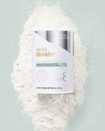 Kenra Color Simply Blonde No Ammonia Lightener is an ammonia fragrance-free lightener. Formulated with DualBond Complex to help protect the hair during lightening services by enforcing strong bonds. Blonding you can trust!

DualBond offers the added protection and benefits of inner outer bonding. Simply Blonde lighteners with DualBond Complex help mend the inner cuticle while simultaneously protecting and sealing the outer cuticle.