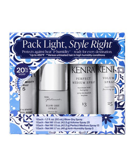 Perfect Medium Spray 13:&nbsp;Kenra Perfect Medium Spray 13 combines styling control with a touchable, brush-through hold. This medium hold spray is fast-drying and finishes with high shine.
