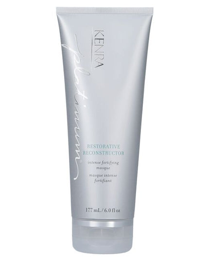 Kenra Platinum Restorative Reconstructor is an indulgent concentrated treatment of Keratin Amino Acid Technology that deeply penetrates even the most damaged hair cuticles for intense fortifying, elasticity, &amp; suppleness.