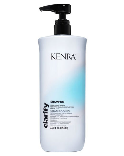 Deeply cleanse and help remove damaging impurities and dulling deposits* including hard water, metal ions, minerals, pollutants and product build up with Kenra® Clarify Shampoo. Clarifies without leaving hair feeling dry or stripped. Intended to be used in conjunction with a Kenra® shampoo & conditioner as a weekly reset, so hair looks restored with natural-looking radiance.