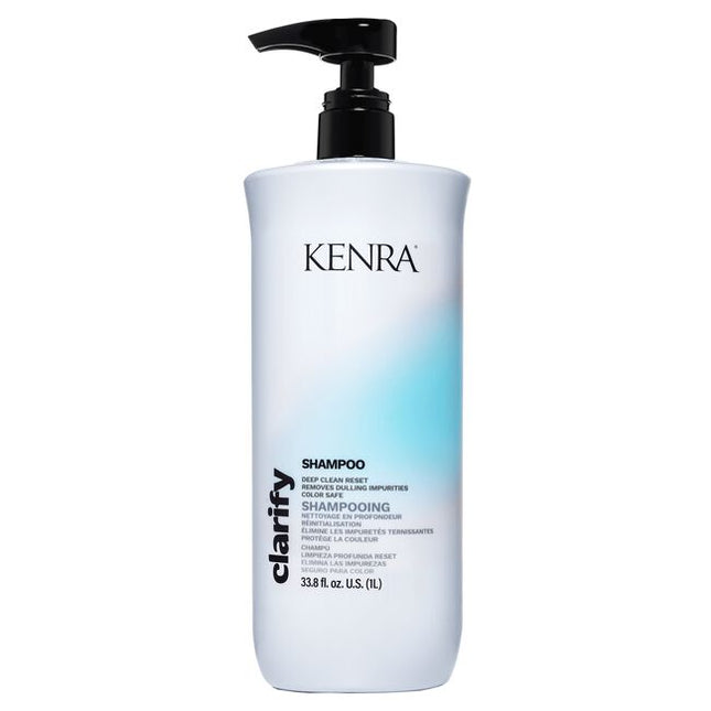 Deeply cleanse and help remove damaging impurities and dulling deposits* including hard water, metal ions, minerals, pollutants and product build up with Kenra® Clarify Shampoo. Clarifies without leaving hair feeling dry or stripped. Intended to be used in conjunction with a Kenra® shampoo & conditioner as a weekly reset, so hair looks restored with natural-looking radiance.