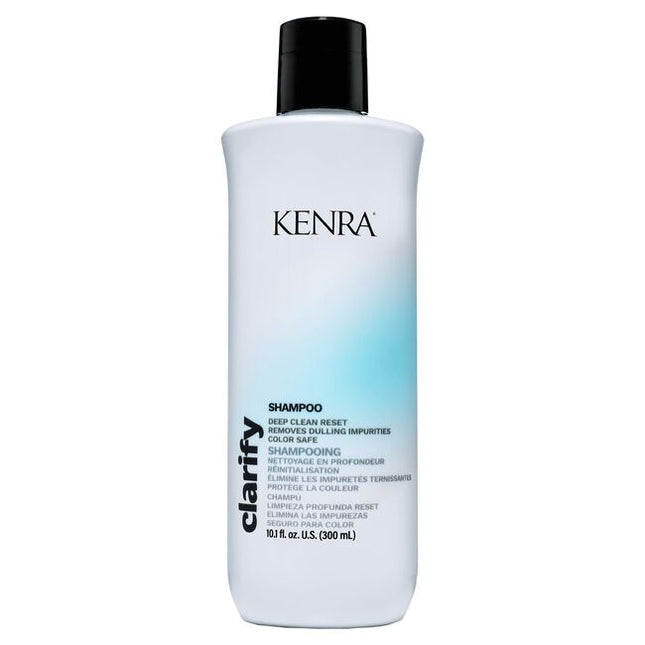 Deeply cleanse and help remove damaging impurities and dulling deposits* including hard water, metal ions, minerals, pollutants and product build up with Kenra® Clarify Shampoo. Clarifies without leaving hair feeling dry or stripped. Intended to be used in conjunction with a Kenra® shampoo & conditioner as a weekly reset, so hair looks restored with natural-looking radiance.
