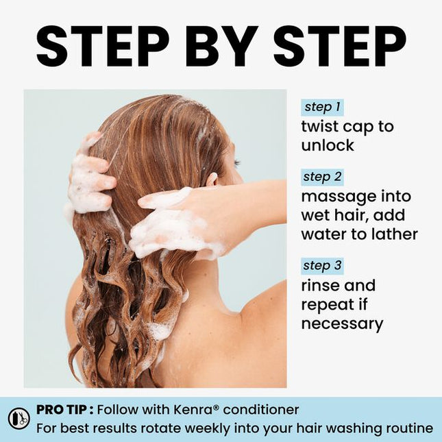 Deeply cleanse and help remove damaging impurities and dulling deposits* including hard water, metal ions, minerals, pollutants and product build up with Kenra® Clarify Shampoo. Clarifies without leaving hair feeling dry or stripped. Intended to be used in conjunction with a Kenra® shampoo & conditioner as a weekly reset, so hair looks restored with natural-looking radiance.