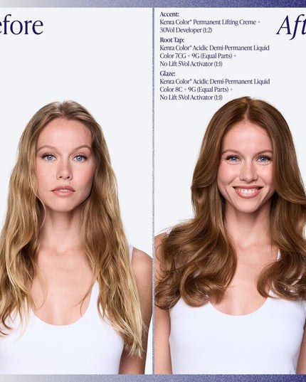 Kenra Color Demi Liquid Activator is specially formulated for use with Kenra Color Demi-Permanent Liquid allowing for complete oxidation of all pigments in each and every color formulation.