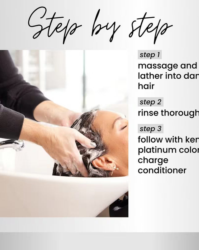 Platinum Color Charge Shampoo is a gentle cleanser that recharges the brilliance, vibrancy and longevity of hair color for up to 50 shampoos. Enriched with high-performance fade-fighting technology, this shampoo locks color pigments inside the hair's cuticle to provide maximum color retention.
