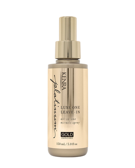 Lux One Leave- In is an all-in-one miracle spray enriched with precious gold for opulent slip and lustrous shine. This versatile fine mist leave-in provides heat protection up to 450 °F and can be used as a cutting lotion after cleansing, or for refreshing dull styles.