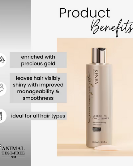 Lustrous Silkening Conditioner

Prepare hair for glamour. Luxe Shine Conditioner is a rich, nourishing conditioner enriched with precious gold for an opulent slip. Designed for daily use, revitalize and rejuvenate for healthy-looking hair with incredible manageability and smoothness.