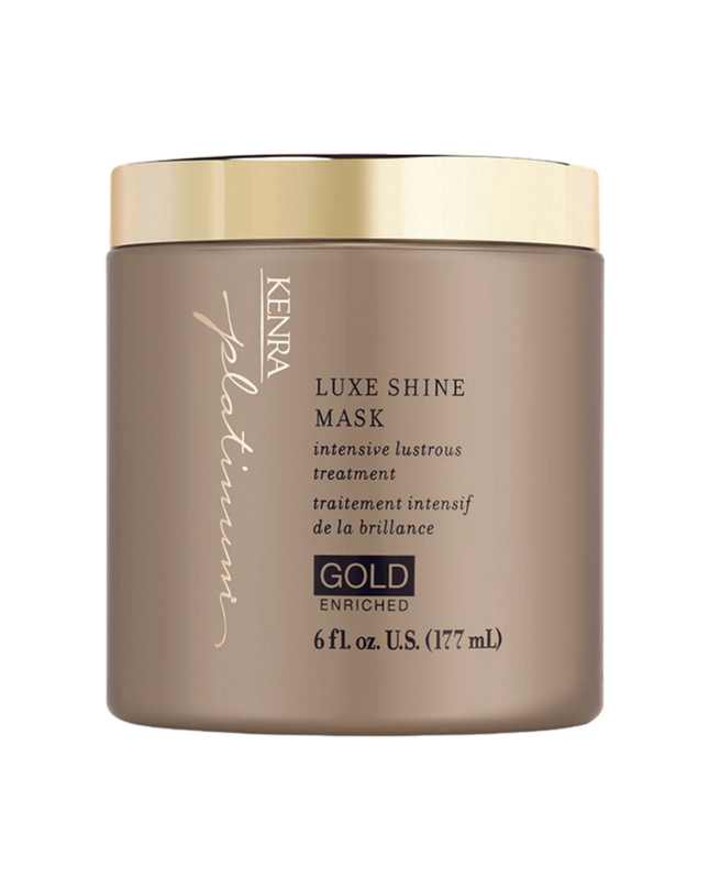 Kenra Platinum Luxe Shine Mask is a decadent hair treatment that is enriched with precious gold. Leaves hair visibly shiny and more radiant. Experience 2X stronger hair* while doubling hair softness** to reveal significantly more conditioned and manageable hair**. Shine like gold.