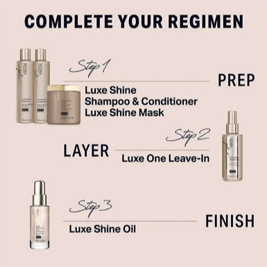 Kenra Platinum Luxe Shine Mask is a decadent hair treatment that is enriched with precious gold. Leaves hair visibly shiny and more radiant. Experience 2X stronger hair* while doubling hair softness** to reveal significantly more conditioned and manageable hair**. Shine like gold.