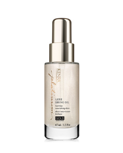 Prepare hair for glamour. Luxe Shine Oil is a decadent rich oil, enriched with precious gold, for lustrous shine. This indulgent elixir deeply nourishes medium to thick hair for supple, more manageable strands while protecting against thermal damage. Shine like gold.