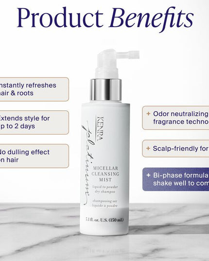 A scalp-friendly formula that cleanses at the roots, absorbs excess oil, and helps neutralize odor for hair that feels fresh and revitalized between washes.