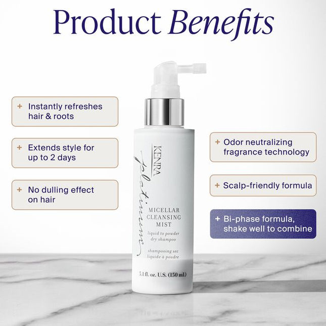 A scalp-friendly formula that cleanses at the roots, absorbs excess oil, and helps neutralize odor for hair that feels fresh and revitalized between washes.