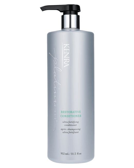 Kenra Platinum Restorative Conditioner targets and deeply penetrates even the most damaged hair cuticles with Keratin Amino Acid technology to restore hair elasticity and durability. Rebuild and restore smoothness, suppleness, & shine.
